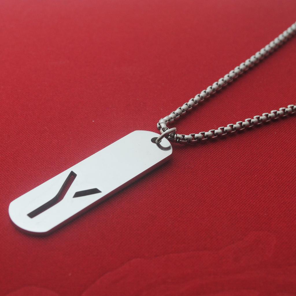 Titanium Steel English Letter Pendant Stainless Steel Unisex Versatile Fashion Accessories Couple Jewelry Necklace