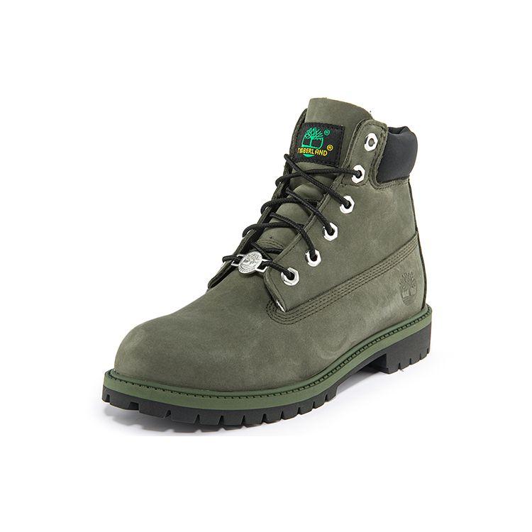 Timberland 6palcové ležérní střední venkovní boty Dětské boty Vojenská zelená A2KCSA58