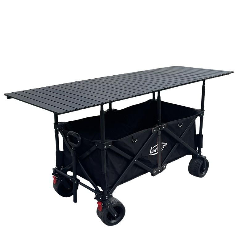 167x60 Folding Camping Table: Double Layer, 500kg Load Capacity, Portable for Car and Picnic