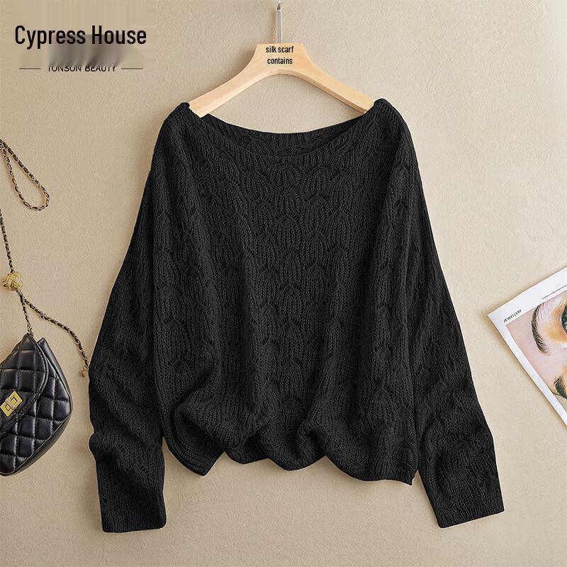 

Женский ажурный вязаный пуловер Sibaisha M