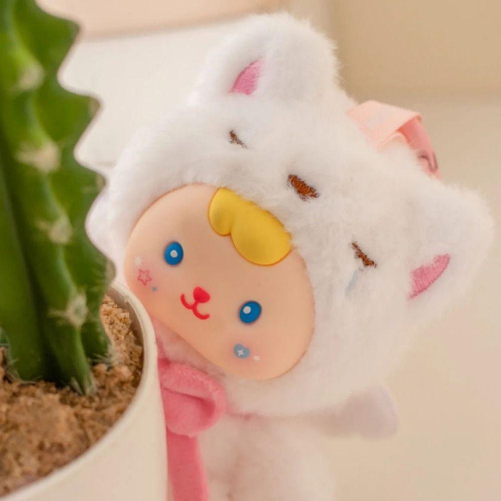 Brightly Colored Cute Keychain Doll Big Eyes Angels and Demons CP Pendant  Couple