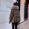 Fashion Short Loose Cotton Coat with Large Fur Collar Thickened Clothes