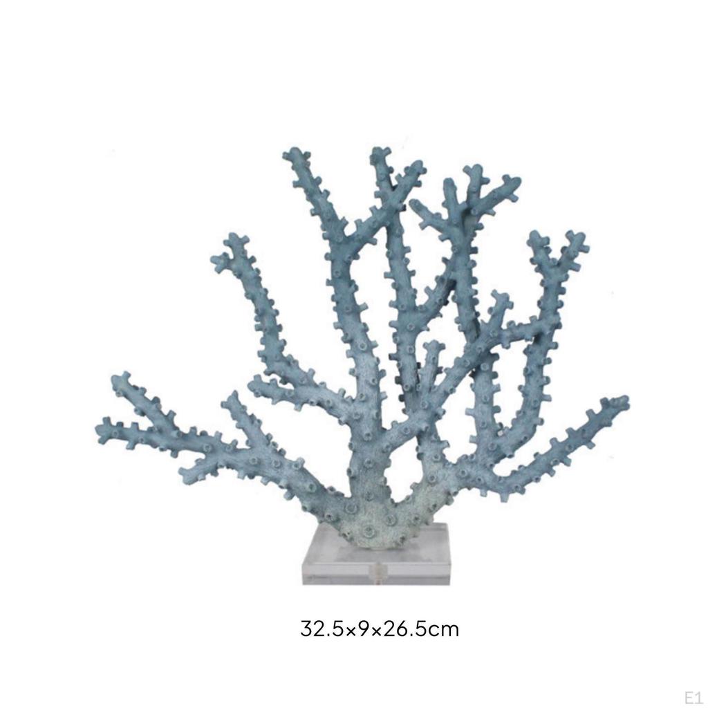 Coral Sculpture with Acrylic OceanicThemed Coastal Decorative Piece for Living Room,