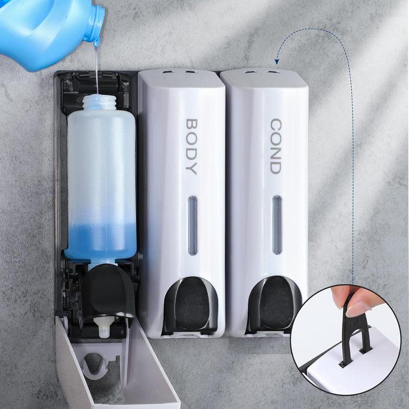 Badezimmer Automatischer Seifenspender Trio Wandmontierter Shampoo- und Spülungsspender, Spülungs-Duschgel-Spender-Set