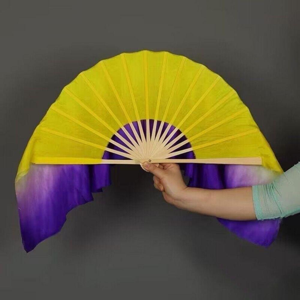 31cm Bamboo Chinese Short Bellydance Fan Hand Dye Adults Fan  Kid Women