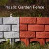 Lawn Border Fencing Plastic Garden Retaining Fence Brick Look Edging Outdoor Landscape Decorative Picket Panel for Flower Beds Paths Lawns Yard