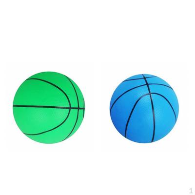 2X Small Basketball for Kids Soft and Bouncy Hand Held Ball ,6" Toddler (Blue,Green,)