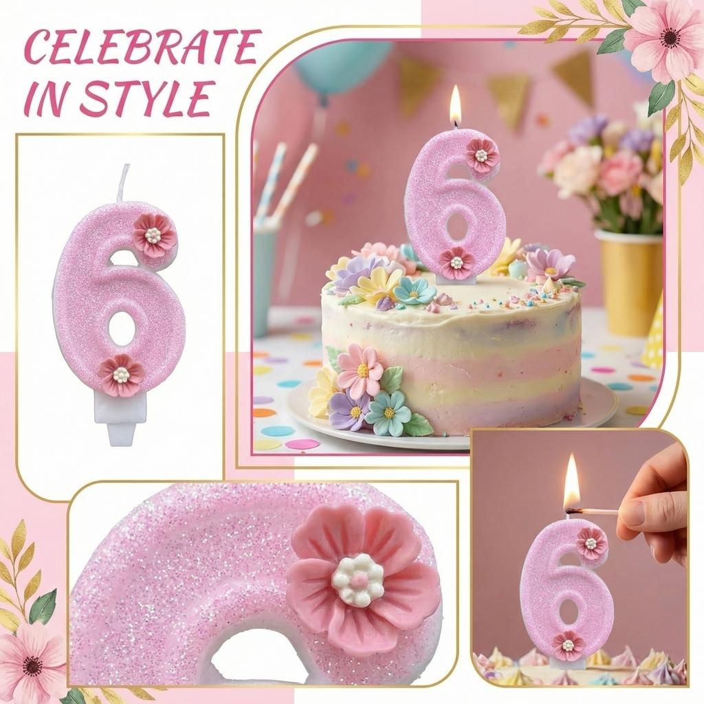 Fashion Cartoon Creative Birthday Candles Party Digital Candles