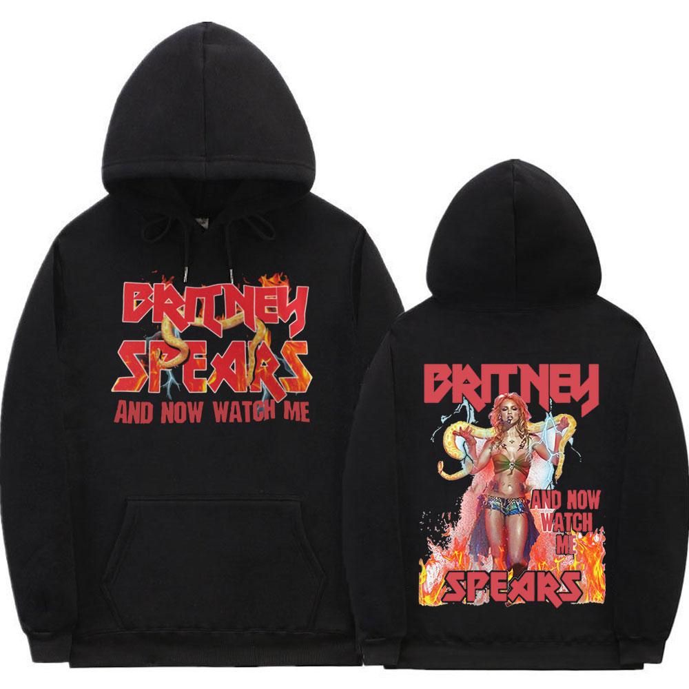 

Толстовка с капюшоном Britney Spears и Now Watch Me, унисекс, женская винтажная готическая одежда, толстовка в стиле Харадзюку, большие толстовки с капюшоном в стиле панк