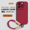 Strap Phone Case For iPhone 16 14 15 Plus 12 13 Mini 11 16 Pro X XR XS Max 16E SE Lanyard Liquid Silicone Protector Soft Cover