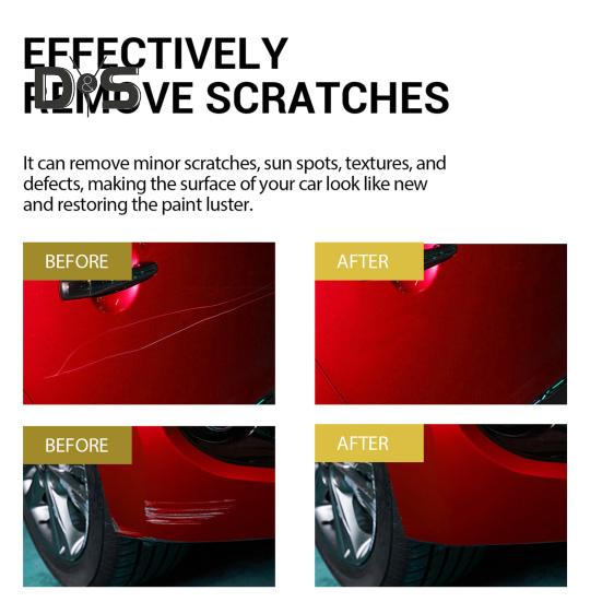 Crema reparadora de rayones para autos de 100 ml con esponja, removedor de rayones profundos para vehículos, pasta reparadora de rayones para pintura de carrocería, cera para pulir, herramientas para el cuidado del auto