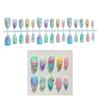 Press on Nail,Fake Nail Stick Glues on Nail Acrylic Nail with Designs Artificial False Nail for DIY Nail Art Designs