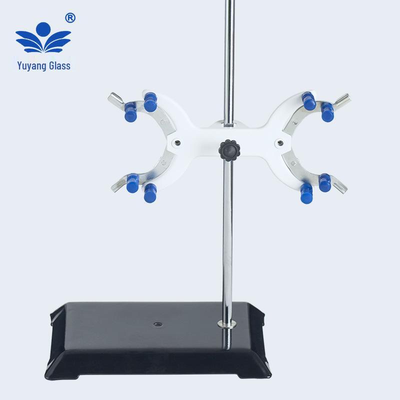 Iron Titration Stand with Three-Ring Butterfly Clip and Condenser Cross Clip