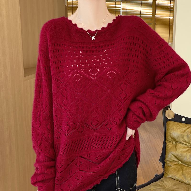 Women's Cashmere Sweater Qinghe Cashmere 30% Cashmere 70% Wool Autumn and Winter Cashmere Pullover Hand-woven Soft and Warm