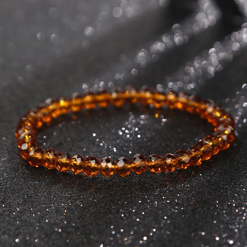 Bracciale Elastico In Pietra Naturale 4mm Con Ciondolo Stella - Braccialetto Cristallo Per Donna, Regalo Ideale
