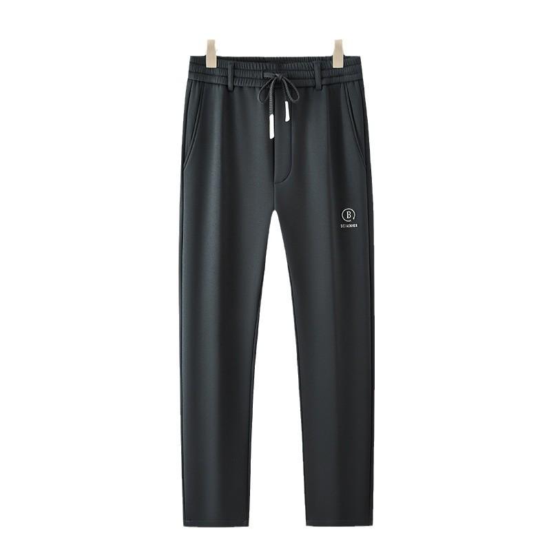 Winter Men's Plus Size Thickened Thermal Sweatpants Wear Loose Fat Straight Casual Pants
