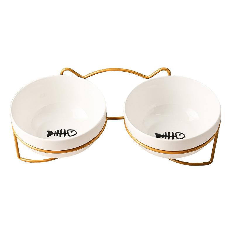 1-3 buc protecție cervicală creativă pentru animale de companie, castron dublu din ceramică pentru pisici, castron ceramic pentru pisici, castron pentru hrană, castron pentru apă potabilă pentru câini, castron pentru hrană