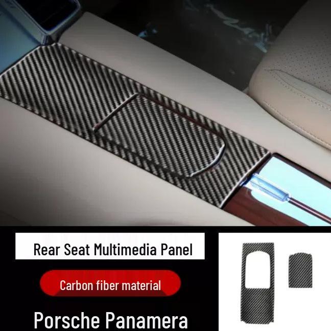 Porsche Panamera Interior Carbon Fiber Kit: Center Console, Steering Wheel, Gearshift & Door Trim