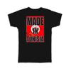 Gift T-Shirt : Made In Tunisia Flag Retro Artistic Tunisian Expat Country