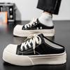 Men's shoes new 2025 summer breathable trend versatile soft sole lightweight low-top men's casual bag head canvas half drag