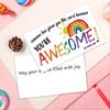 50 pcs, ‘You're Awesome’ Rainbow Encouragement Cards, Motivational Cards, Thank You Cards for Students, Teachers, and Staff