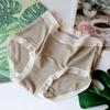 Mid-waist Panties Brushed Comfort Women's Underwear Triangle Soft Breathable Buttocks Bowknot Panty