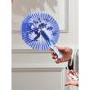 Chinese Folding Paper Fan with Tassels - Traditional Floral Design, Lightweight Plastic Portable Fan for Women, Hanfu, Home Decor, Cultural Gift