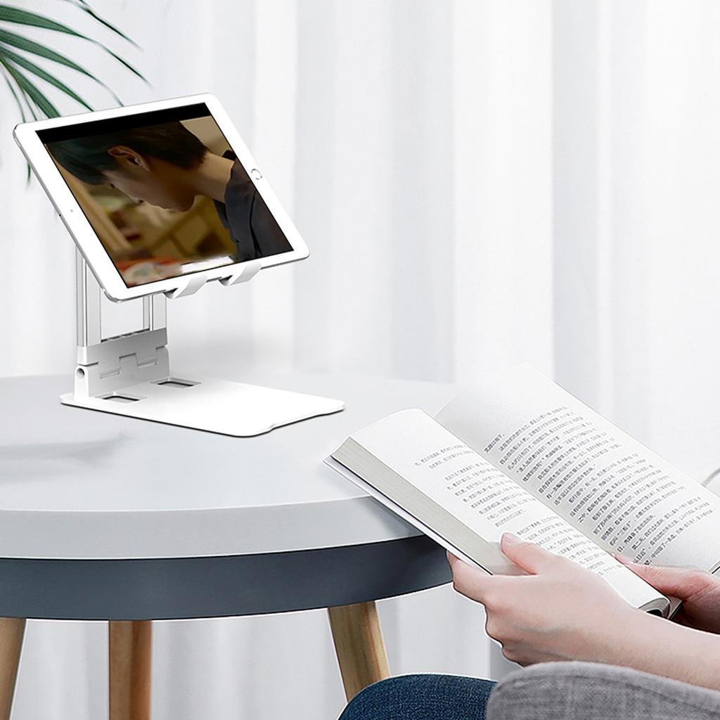 Stand holder desk stand for phone tablet foldable - white