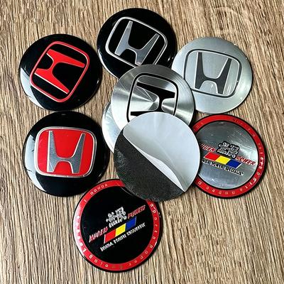 4PCS 56mm 60mm 65mm Car Wheel Hub Center Cap Sticker For Civic FIT Accord Prelude CRV Mugen CRZ CRX Jazz HRV Pilot Odyssey
