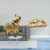 Resin Elephant Bull Statue Desktop Ornament Modern Chinese Animal Sculpture Decorative Figurine for