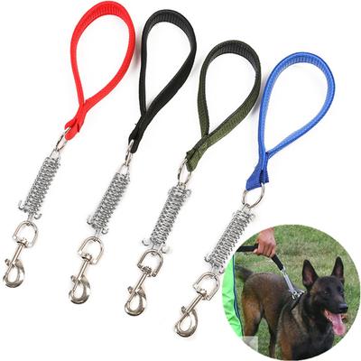Hundeleine Feder Kurze Hundeleine PU-Leder Leinen für Große Hunde Laufen Nylonseil Langlebige Hundeleinen Training Haustierkette