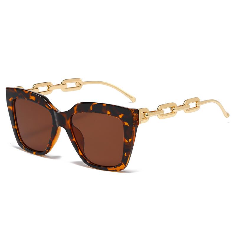 Square Sunglasses, Personalized Large Frame Square Chain Glasses, Sunglasses For Women