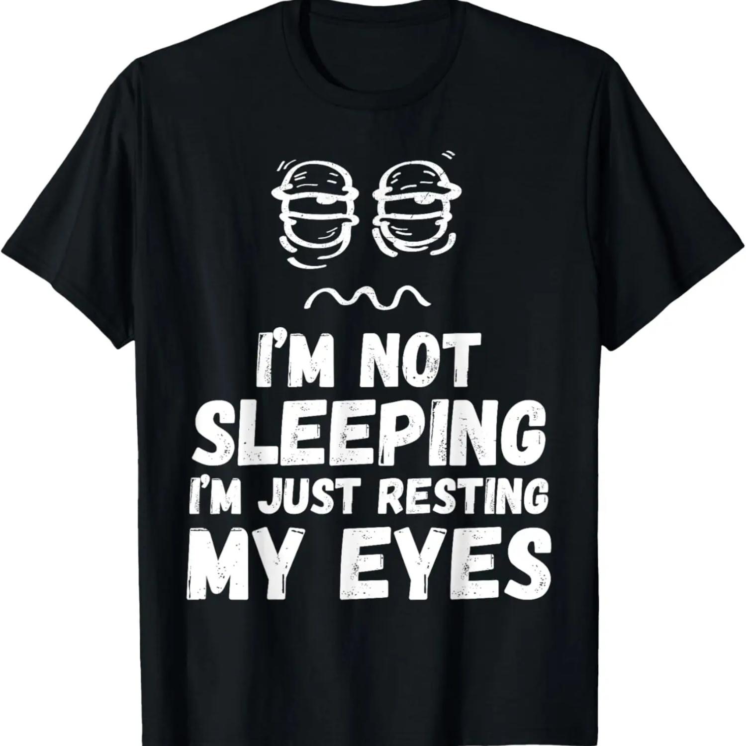 Men s I m Not Sleeping, I m Just Resting My Eyes Funny Dad T S чёрный