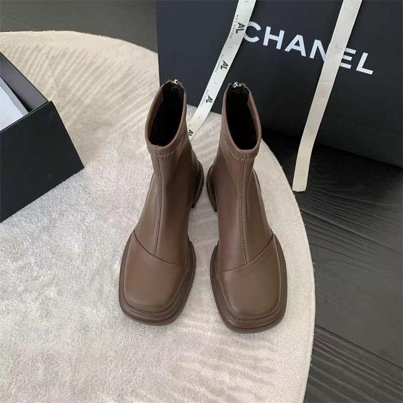 

Elastic British Martin Boots Women s 2025 Autumn and Winter Chelsea Boots Small Naked Boots Skinny Boots Fleece Short Boots 35