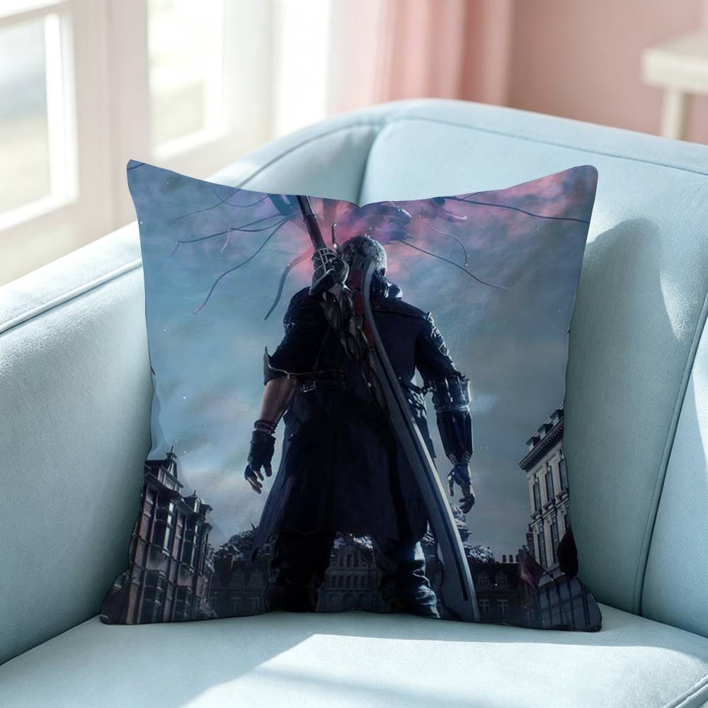 Game DDevil May Cry Pillow Case Square DoubleSided Sofa Cushion Cover Bedroom Bedside Pillow