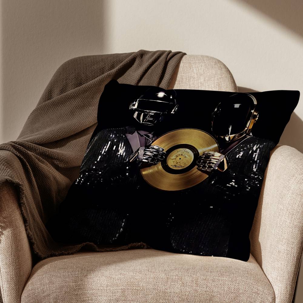Band Cool Daft Punk Pillow Case Pillow Case Living Room Sofa Cushion Cover Suitable For Home Bedroom Room Decoration