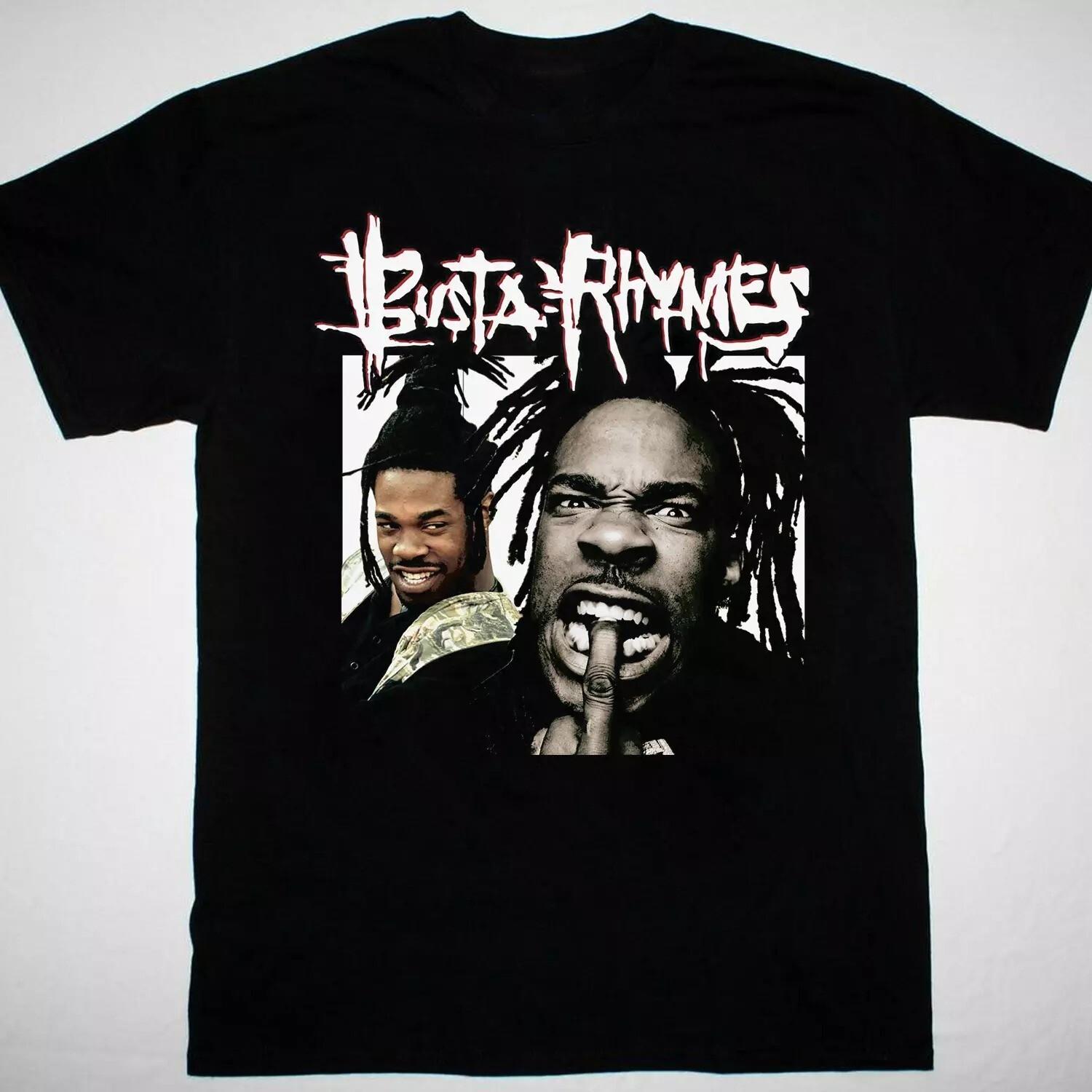 Busta Rhymes collage rapper black T-shirt Unisex All sizes BL1059 L