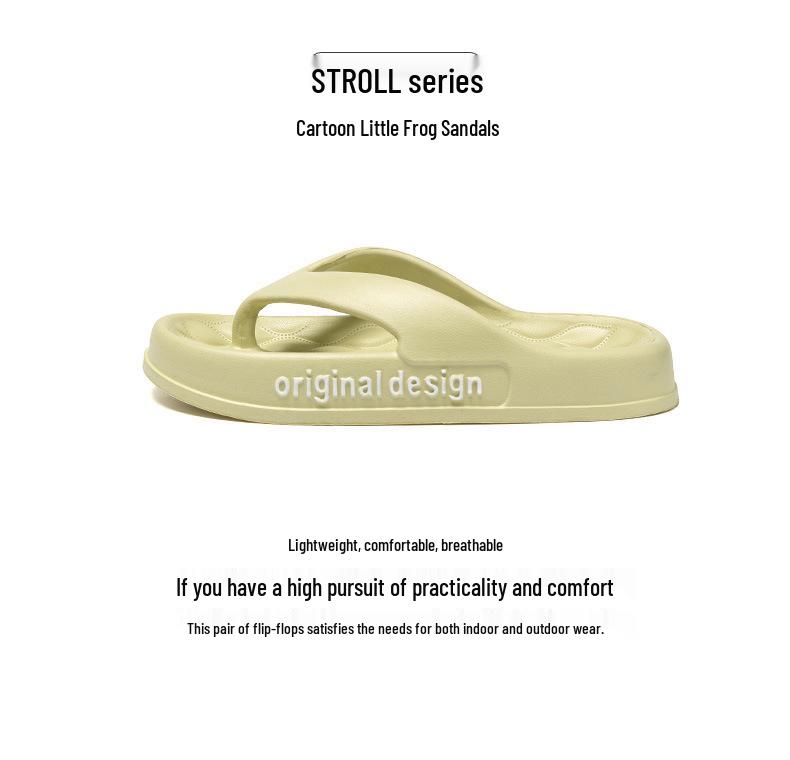 Women's & Men's Thick-Soled Summer Flip-Flops: Non-Slip, Fashionable Home & Outdoor Slippers for Couples