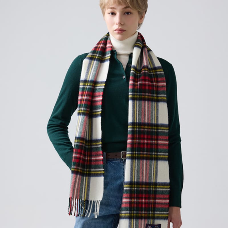 ABRAHAM MOON Merino Wool Muffler 25cm - Dress Stuart