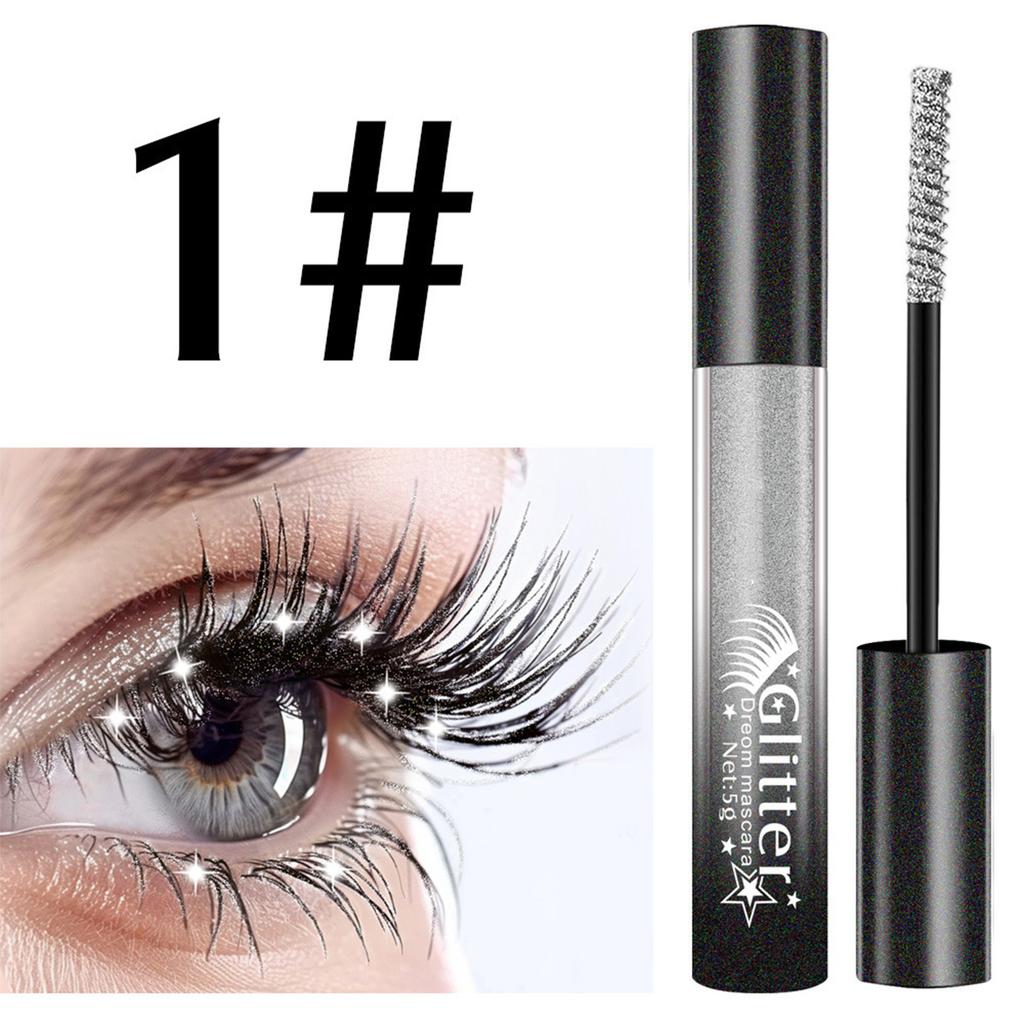 1 Stück Funkelnde Volumen-Mascara Glitzer Wimpern-Make-up für Länge & Schwung - Langanhaltende wasserfeste Formel für Party Hochzeit