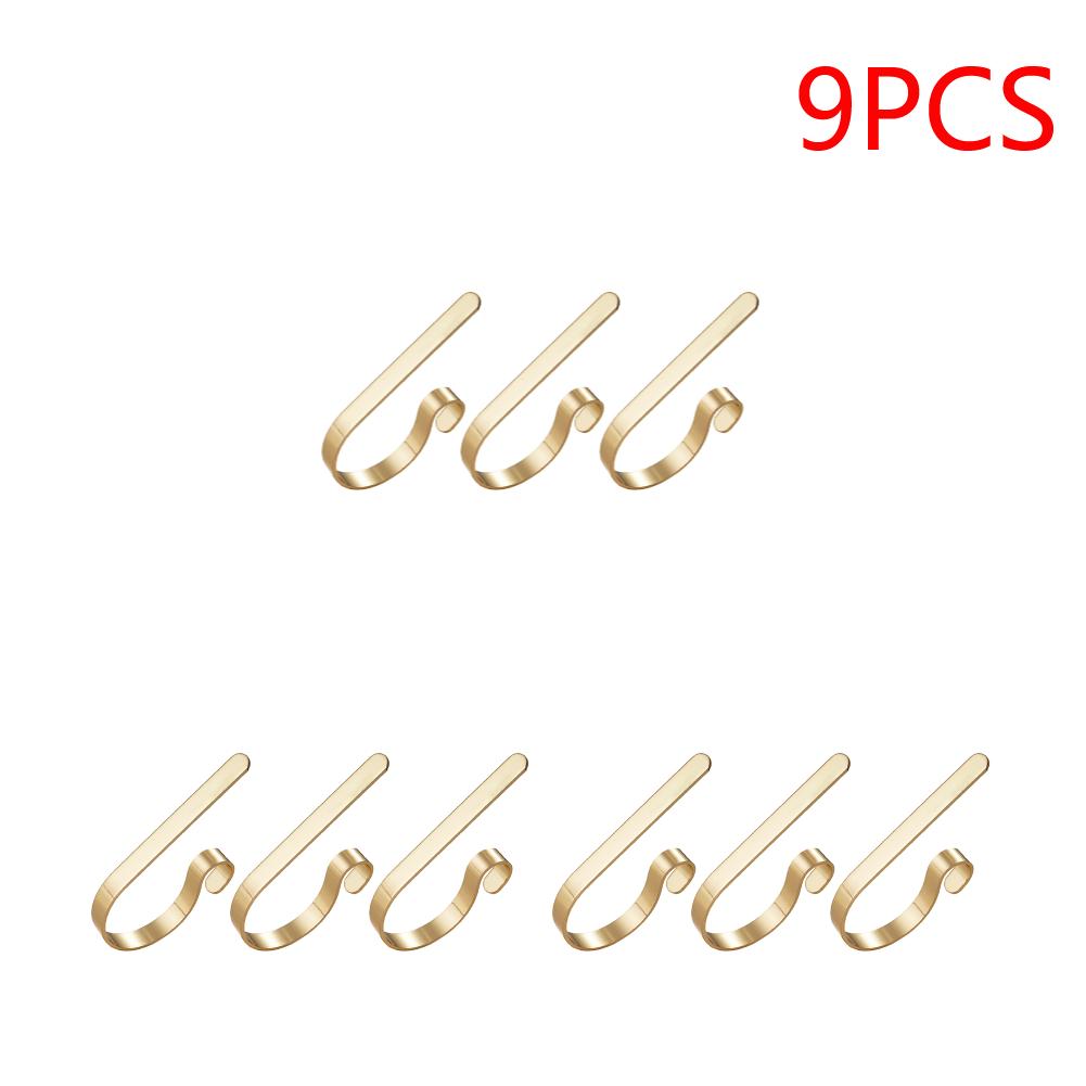 Stockings Hangers Metal Christmas Sock Hook Hanger Mantelpiece Xmas Stocking Clips Adjustable Party Christmas Supplies