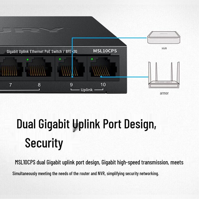 MERCURY 10-Port PoE Network Switch