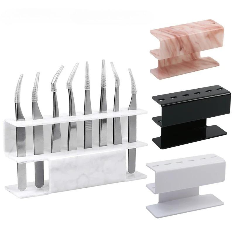 1PC Eyelash Tweezers Storage Rack Tweezer Organizer Holder Stand Eyelash Extension Tools Makeup Beauty Shelf 6/8 Holes