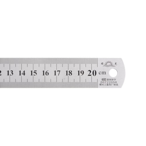 uxcell Stainless Steel Ruler, Straight Edge Measuring Tool for Woodworking, Painting, and Crafts, 20cm Long x 0.7mm Thick x 26mm Wide, Silver Tone