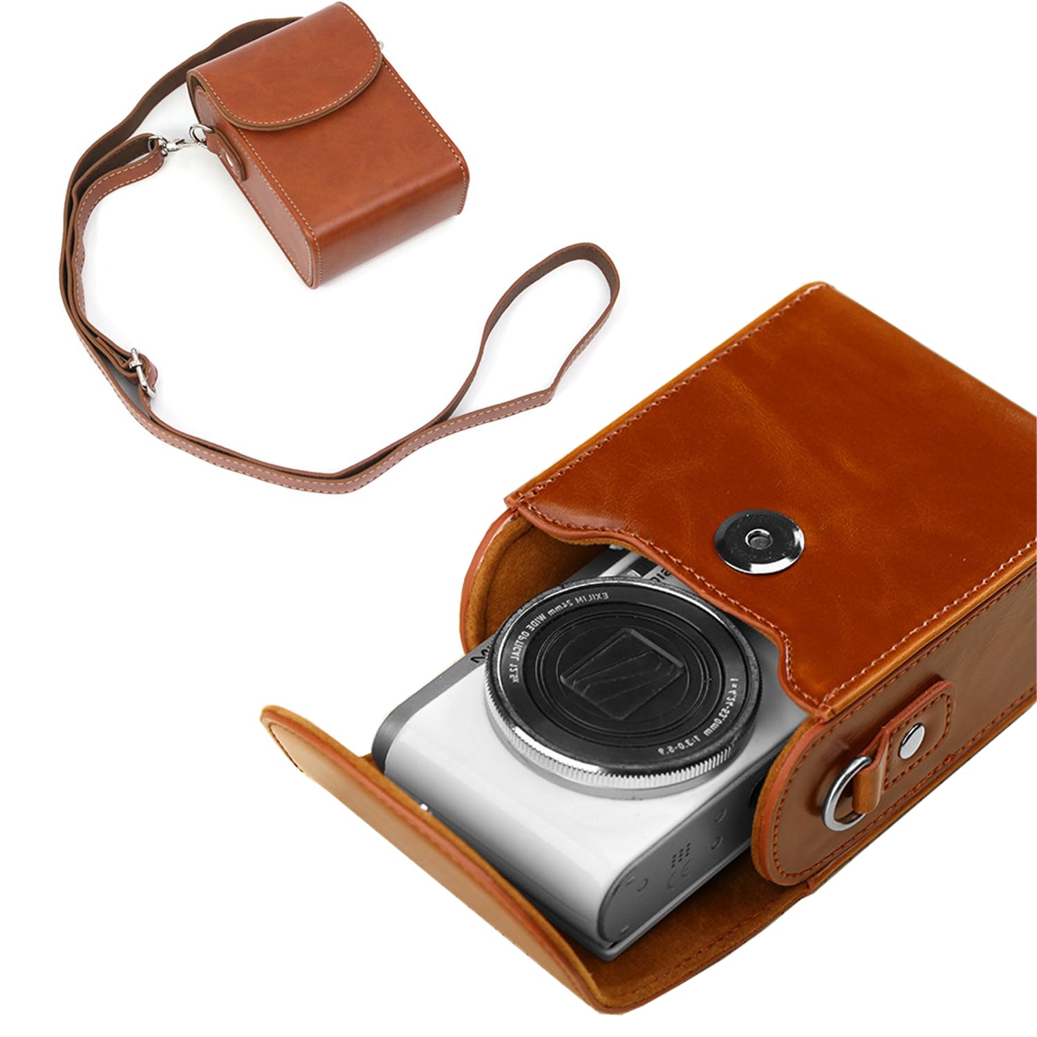 

NOUKAJU Case, Cover, Camera Bag, Storage Bag for KODAK PIXPRO FZ55. Drop-proof, Scratch-resistant, Shockproof, and Dustproof (Brown).