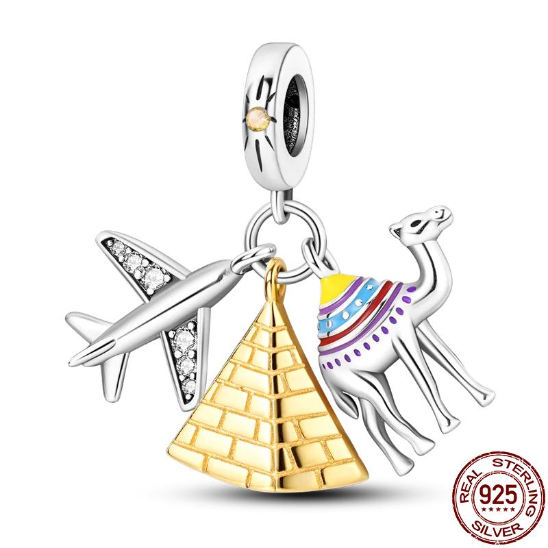 Copper Couple Lovers Sisters The Swing Pendant Charms Fit Original Bracelet Diy Bead Women Jewelry Gift