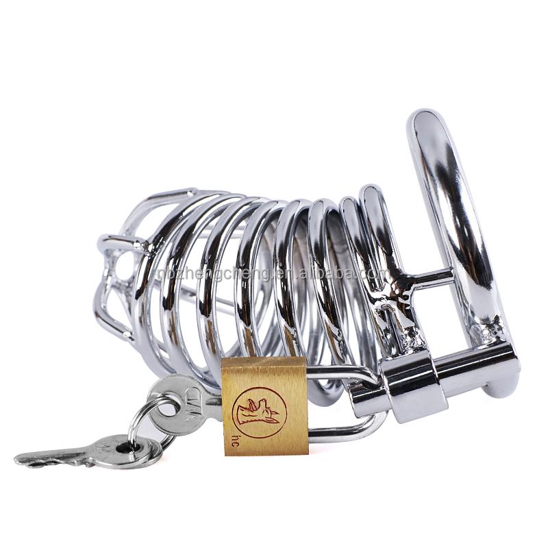 Cock Cage Penis Ring Locked Cage Sex Toy for Men Restraints Erection Male Chastity Device Men Cage