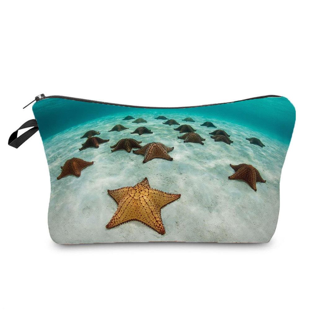 Women Shell Print Cosmetic Bag Toiletries Organize Travel Storage Case  6444