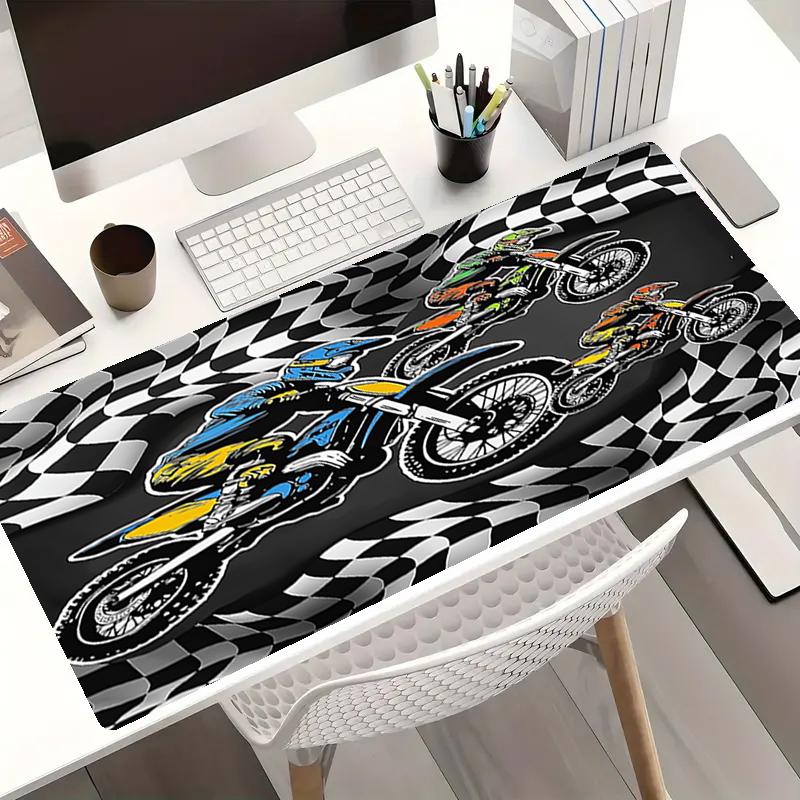 Tappetino per Mouse a Tema Moto da Fuoristrada, Base in Gomma Antiscivolo, Multifunzionale per Ufficio e Casa, Perfetto per la Personalizzazione dello Spazio di Lavoro.