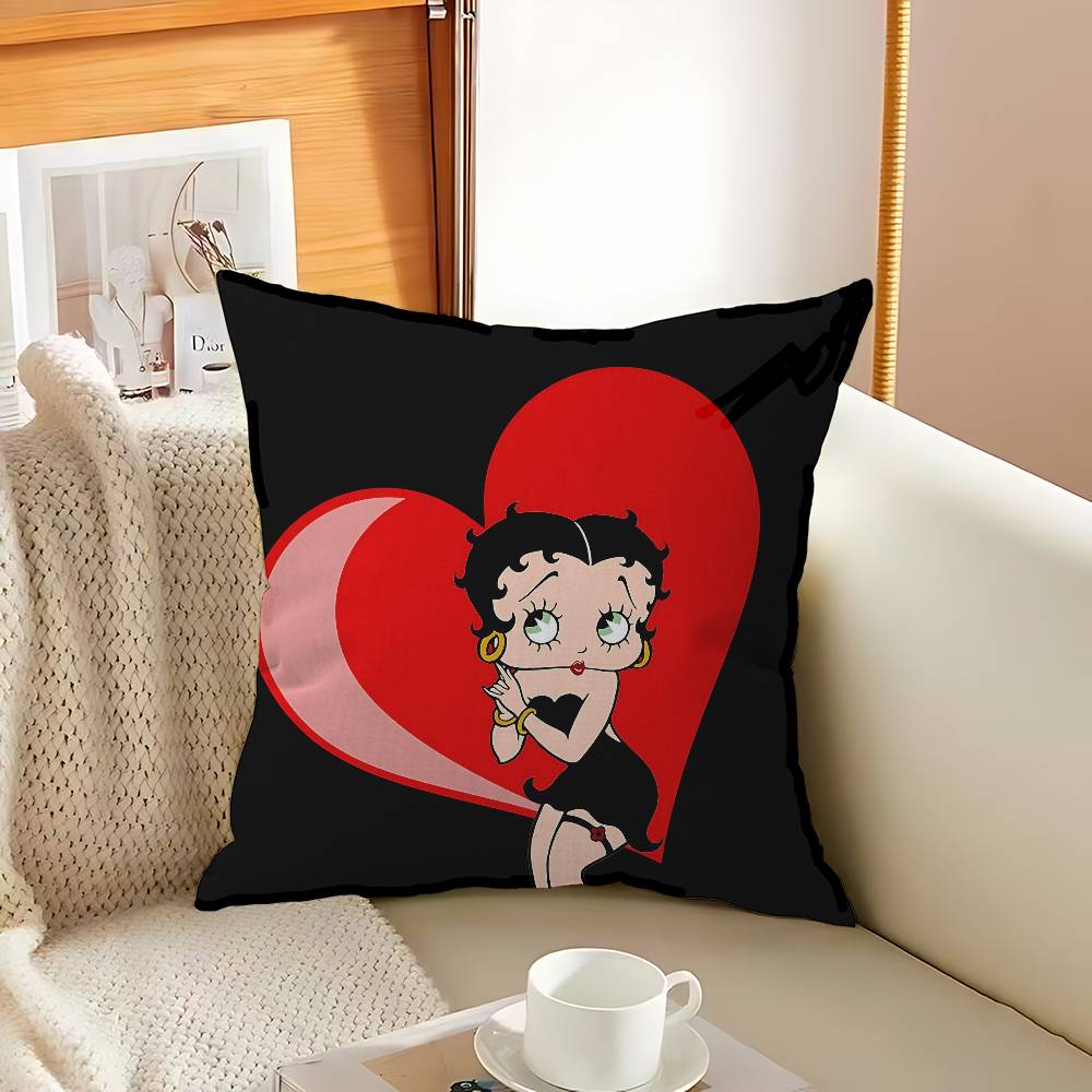 

BBetty Girl BBoops Pillow Cushion Cover Pillowcase Living Room Sofa Home Decor Customized 30x30 cm
